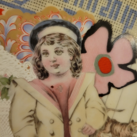 Vintage Collage Design Gloria Vanderbilt Plate ~ Token of Friendship & Love - Picture 10 of 16